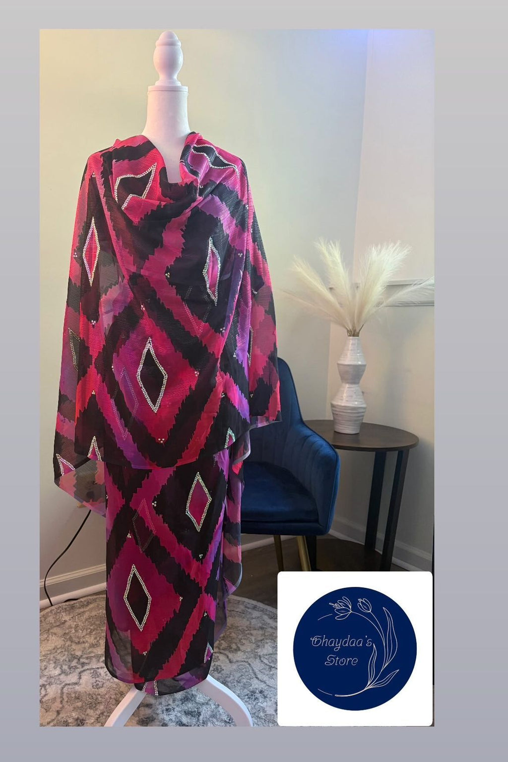 Bold Geometric Diamond Sudanese Toub