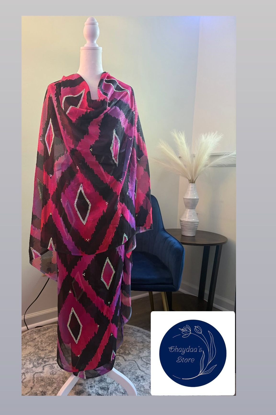 Bold Geometric Diamond Sudanese Toub